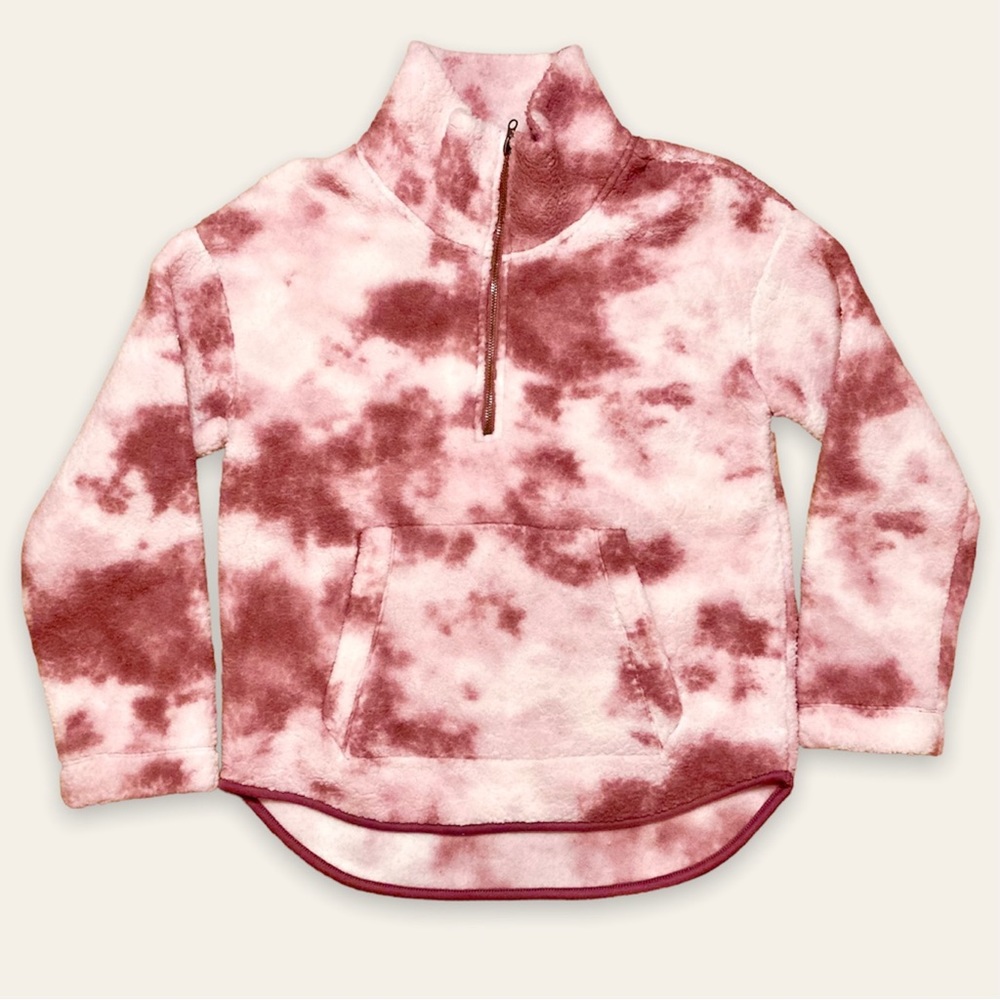 NWOT Old Navy Pink Cozy Sherpa Half-Zip Sweatshirt Size XS